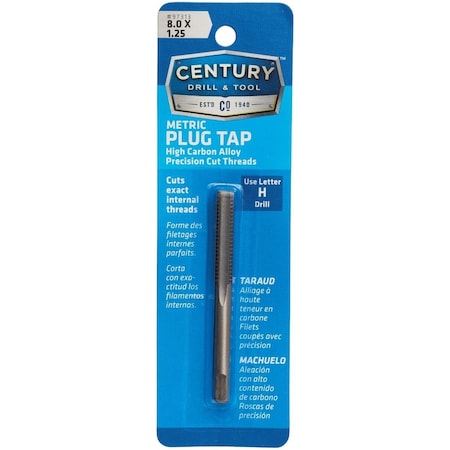 Century Drill & Tool Century Drill & Tool 8.0x1.25 Carbon Steel Metric Tap 97313